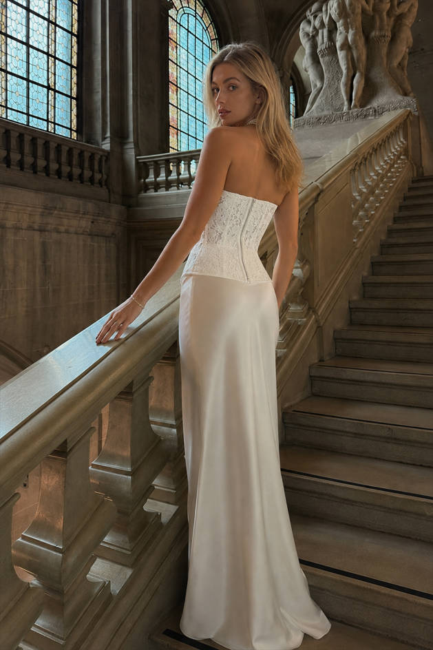 Lace Bustier Bodycon Formal Dress