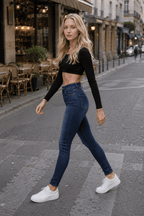High Waist White Skinny Jeans