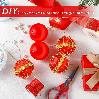 Christmas Satin Balls - Red (24 Pcs)