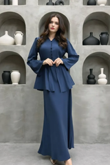 Solid Cardigan Dress Two Piece Elegant Work Set