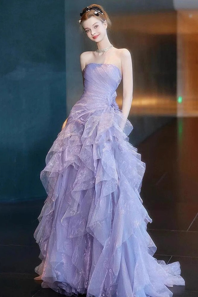 Strapless Tulle Ball Gown Prom Dress Main image