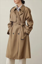 Storm Flap Raglan Sleeve Double Breasted Coat