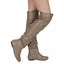 Women Square Block Heel Platform Side Zipper Autumn Winter Knee High Boots