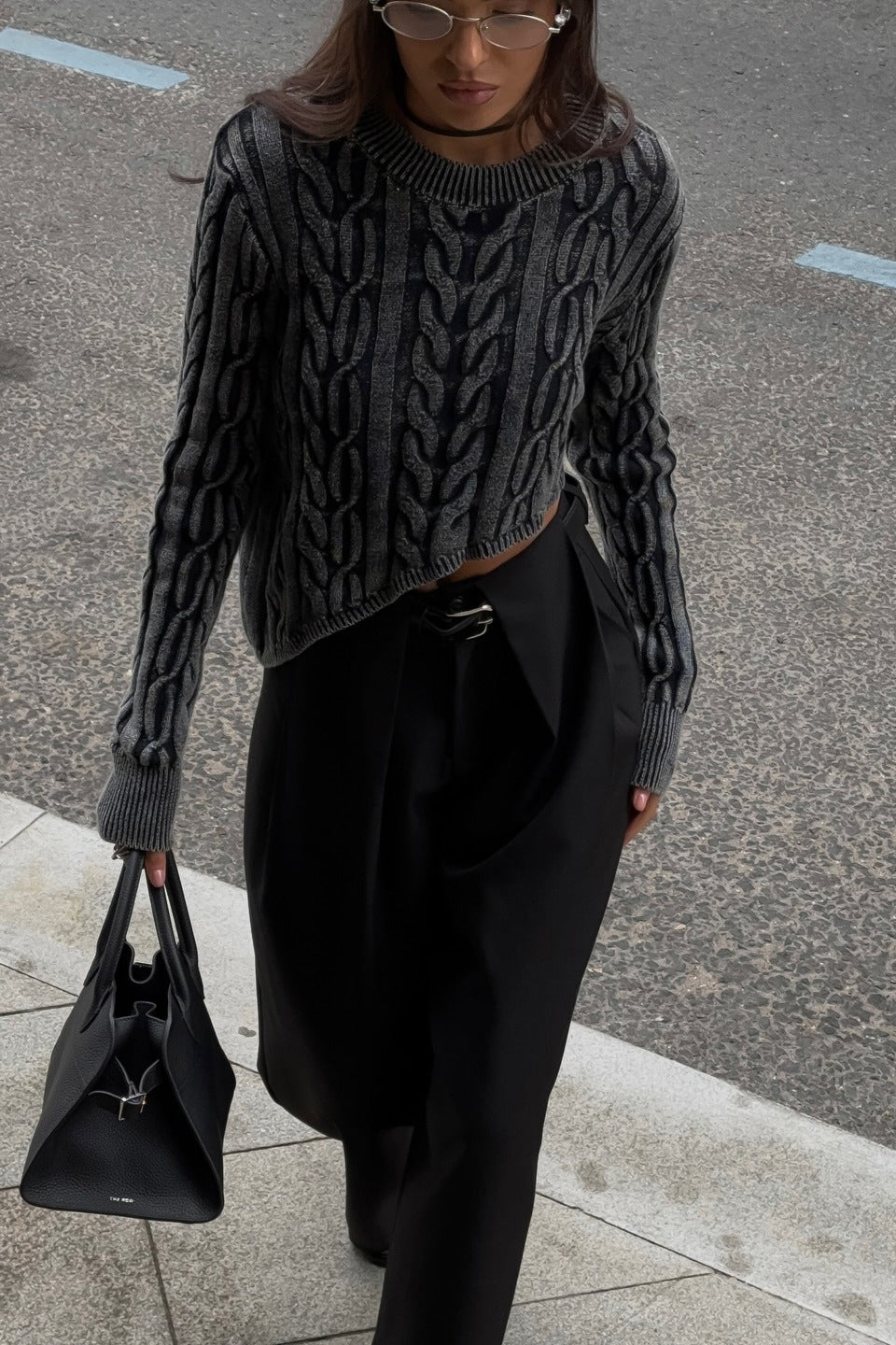 Slim Fit Cropped Knit Sweater Secondary image