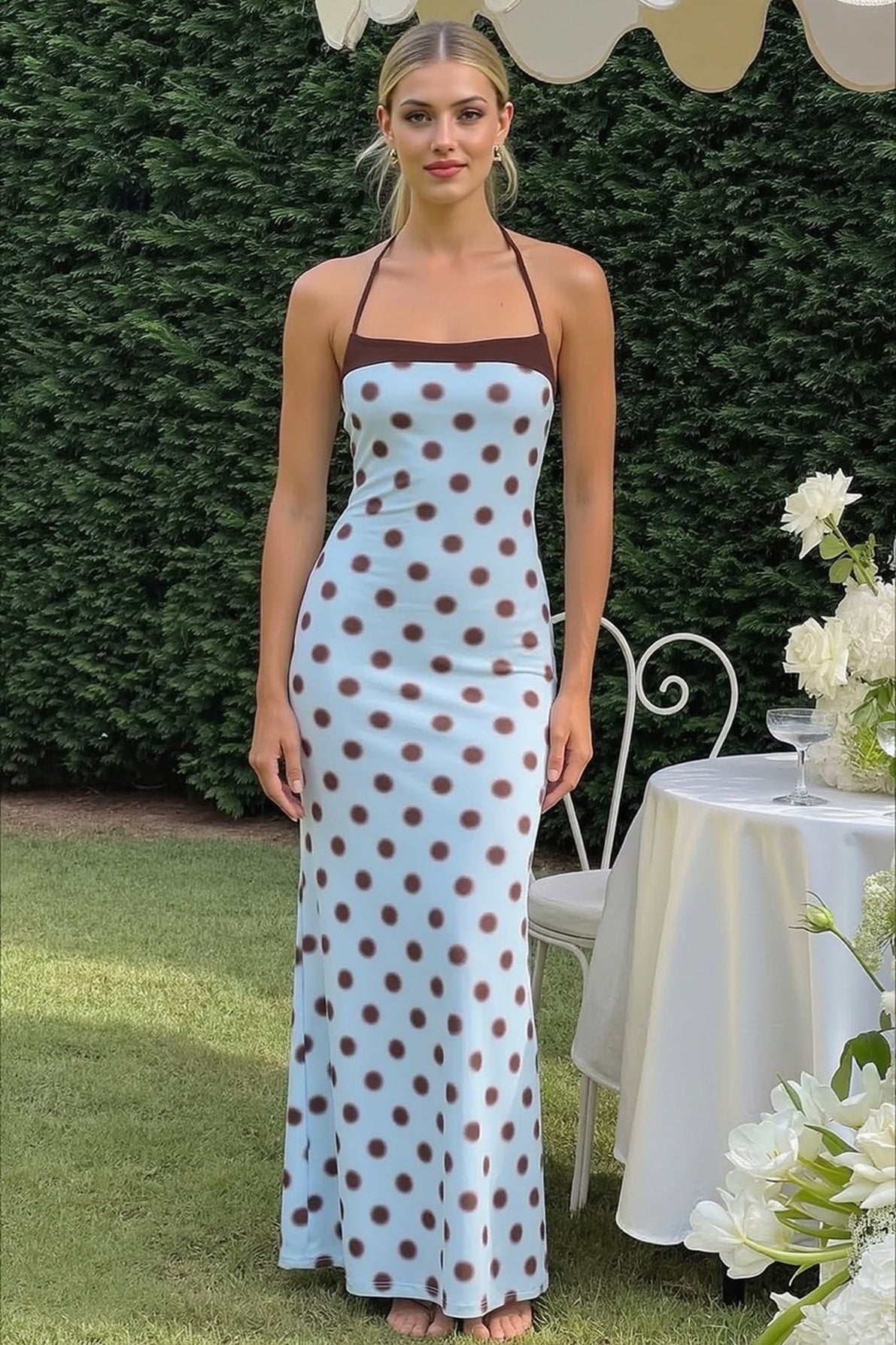 Retro Spotted Sexy Slim Fit Slip Dress Secondary image