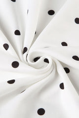 Vintage Polka Dot Lace V-Neck Bodycon Maxi Dress