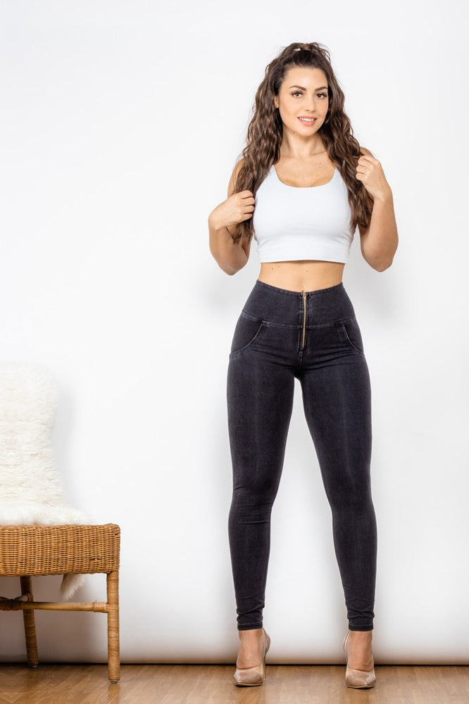 Plus Size High Waist Butt Lifting Yoga Denim Jeans Main image