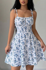 Corset Style Floral Mini Dress