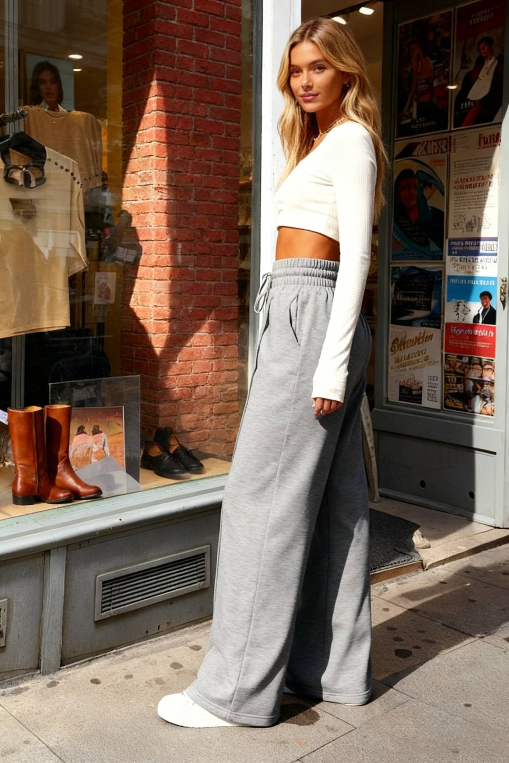 City Walk Graceful Wide Leg Sweatpants Main image