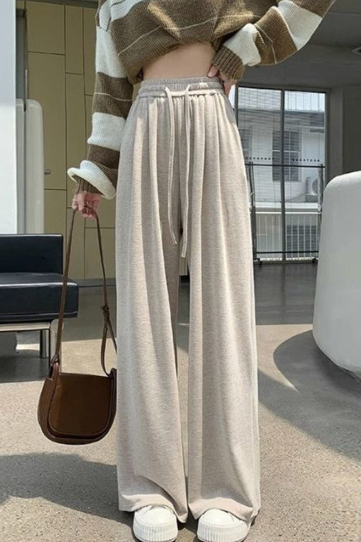 Relaxed Casual Drapey Knit Pants
