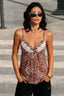 Lace V-Neck Leopard Cami Top