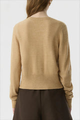 Wool Blend College Style Cardigan