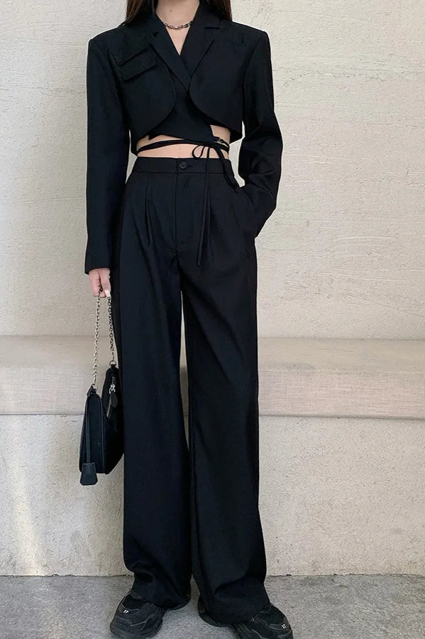 Double Layer Slim Pocket Blazer Secondary image