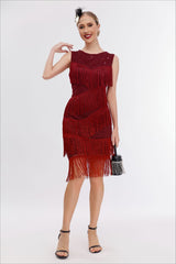 Vintage Beaded Fringe Party Dress