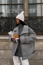 Sherpa Lined Motorcycle Style Coat