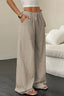 Solid Color Straight Leg Casual Pants