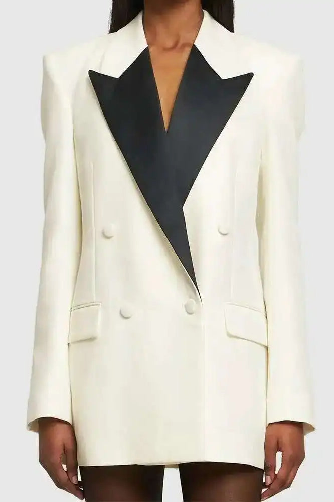 Double Breasted Colorblock Blazer Secondary image
