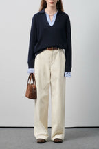 Two-in-One Wool Blend Knit Top