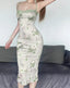 Retro Suspender Queen Floral Dress