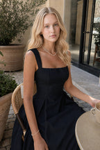 Waist Cinched Strap Vacation Dress