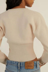 Slim Fit Knit Patchwork Cardigan