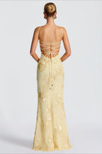 Elegant Strapless Slip Maxi Floral Dress