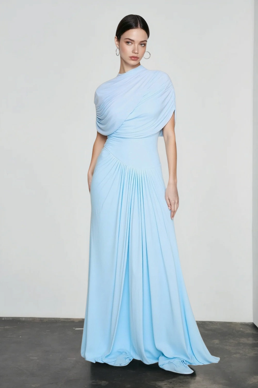 Sky Blue Sleeveless Formal Party Maxi Dress Main image