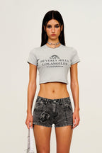 Cropped Fitted Crewneck T-Shirt