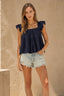 Loose Solid Sleeveless Vest Blouse