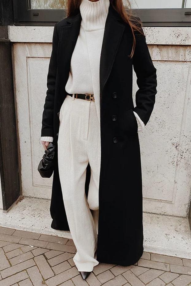 Thick Fleece Lined Maxi Casual Cold Weather Overcoat Secondary image