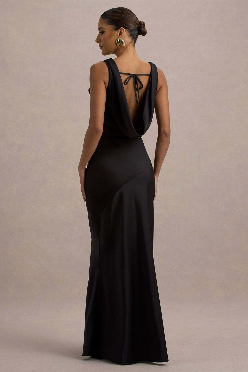 Satin Mermaid Low-Back Party Dress