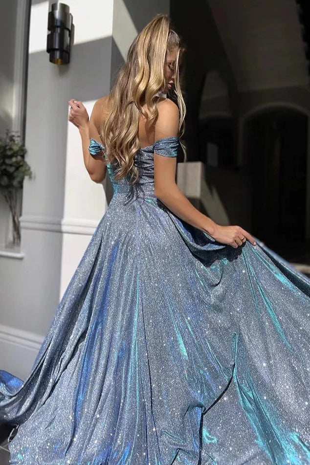 Sequin Strapless Slit Ball Gown Prom Dress Secondary image