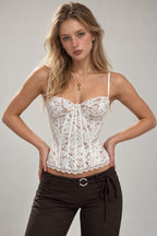 Sexy Lace Sheer Bustier Cami Top