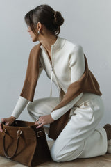 Stand Collar Slim Fit Dual Zip Cardigan