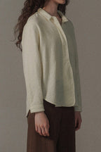Brushed Cropped Suede Blouse