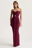 Strapless Ruched Waist Sash Party Dress