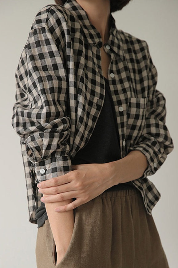 Casual Check Pocket Blouse Main image