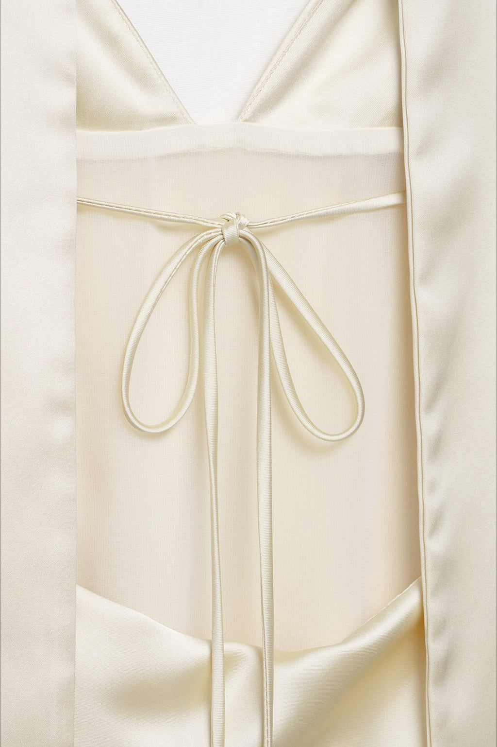 Halter Satin Sash Silk Dress