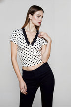 Sexy Colorblock Dot T-shirts