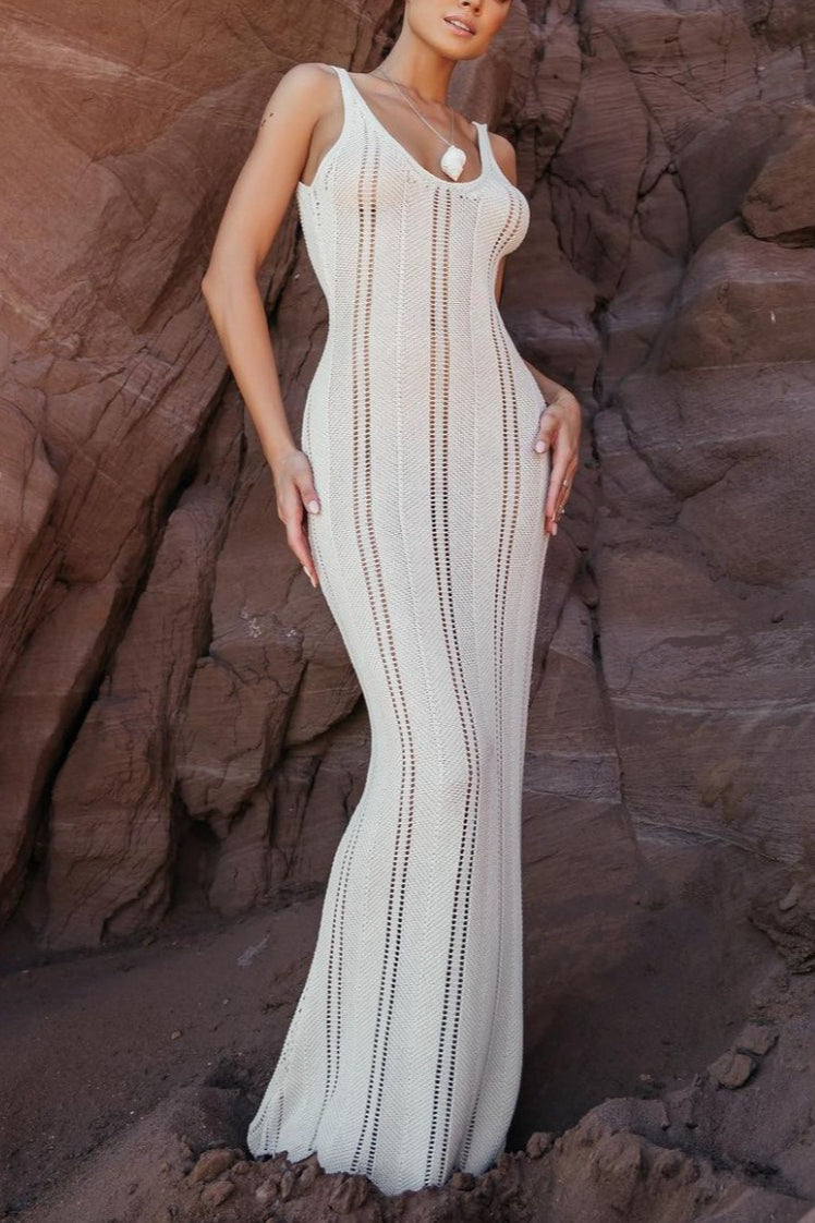 Backless Bodycon Knit Boho Dress Main image