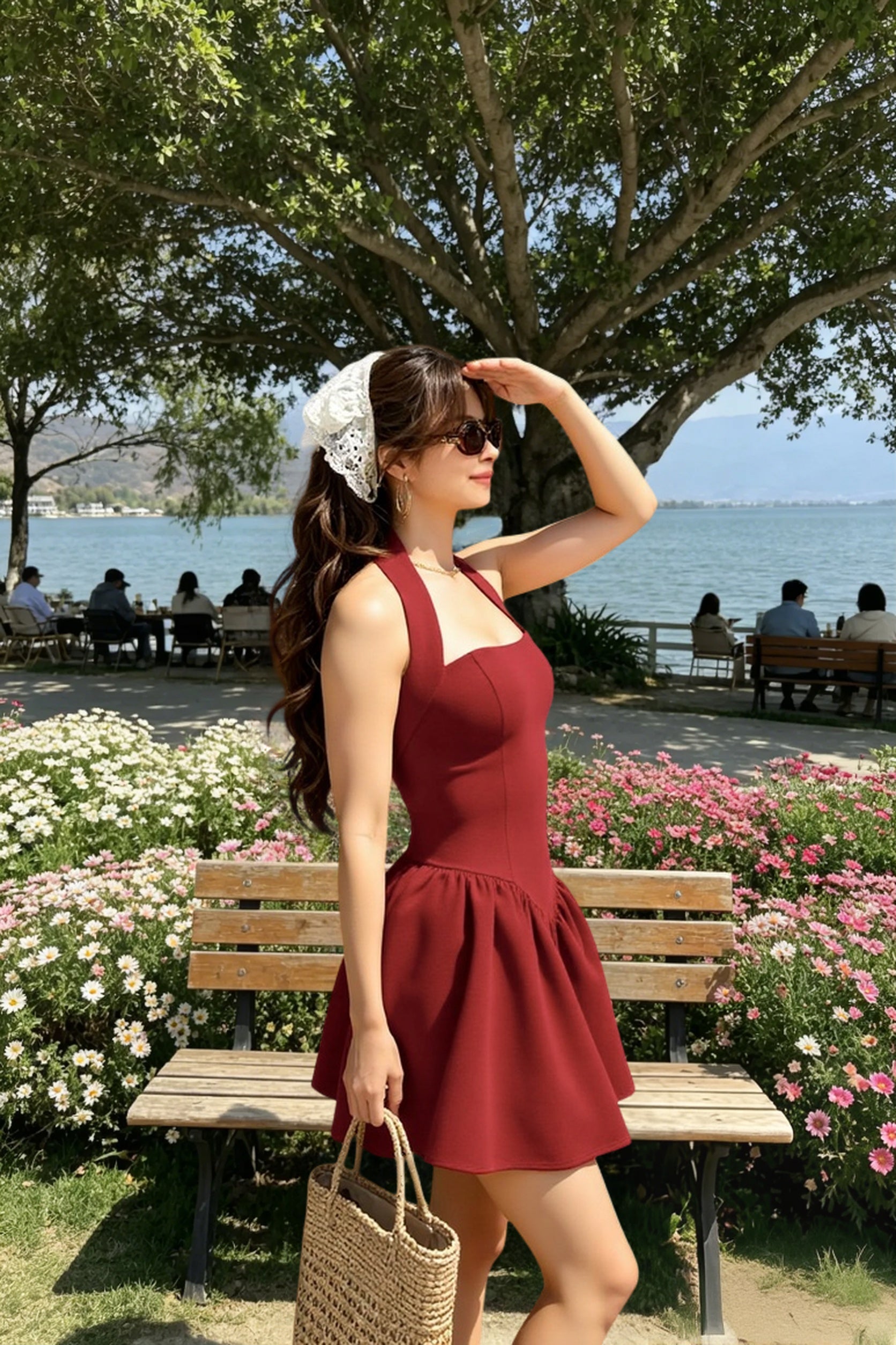 Low-Back Ruffle Mini Party Dress Secondary image