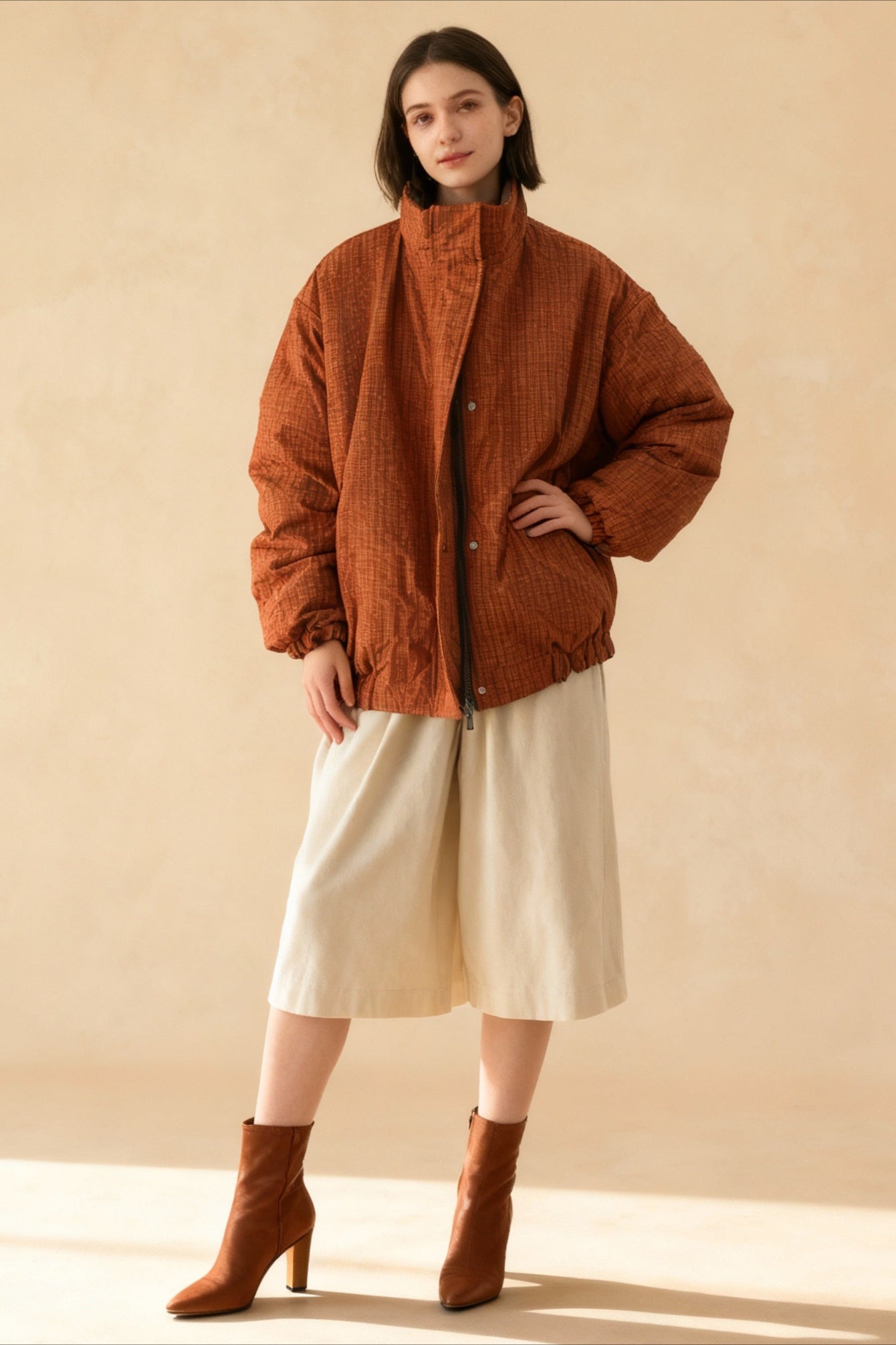 Reversible Brown Cotton Jacket Secondary image
