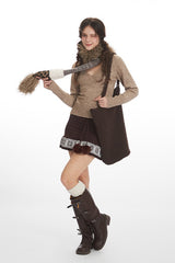 Vintage V-Neck Cropped Knit Top