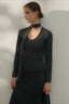 Tie Detail U-Neck Wool Knit Top