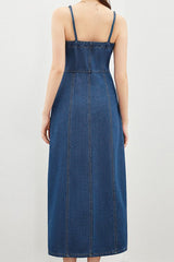 Sleeveless Washed Denim Dress