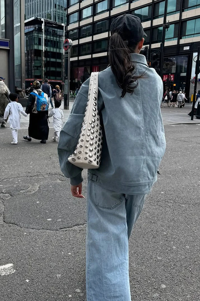 Suede Lantern Sleeve Loose Jacket Secondary image