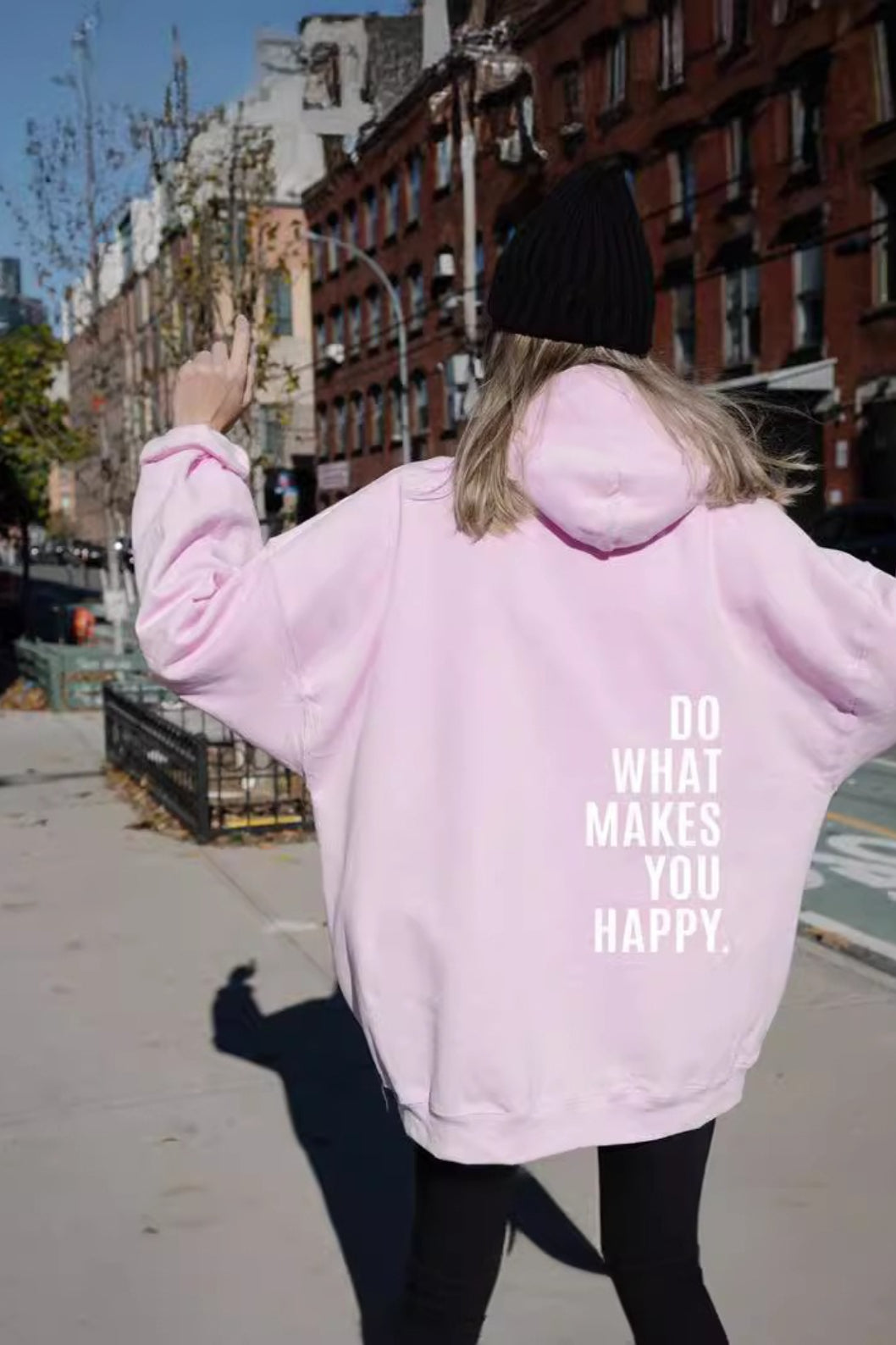 Drop Shoulder Oversized Print Hoodie Main image