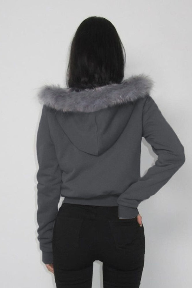 Panel Zip Fleece Hooded Jacket Secondary image