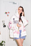 Playful Graffiti Stripe Print Hoodie