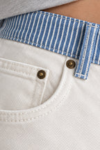 Contrast Tape Straight Leg Pants